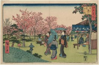 Flower Garden in the Inner Precincts at Asakusa (Asakusa okuyama hanayashiki), from the series Famous Places in Edo (Edo meisho)