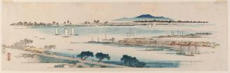 Village of Matsudo (Matsudo no sato), from an untitled series of views of Edo
