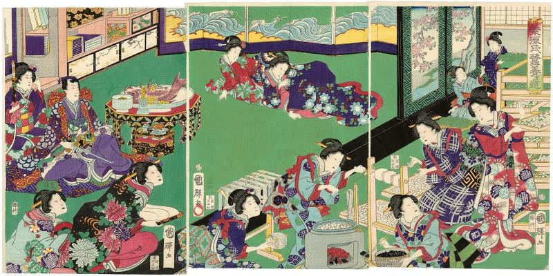 Silkworm Cultivation for Genji and Murasaki (Murasaki Genji kaiko yashinai no michi)