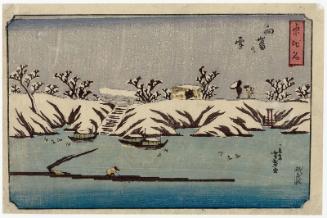 Snow at  Mukôjima (Mukôjima no yuki), from the series Place-names of the East (Azuma chimei)