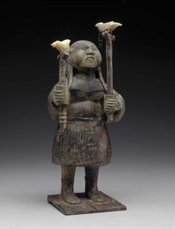 Figural lamp stand