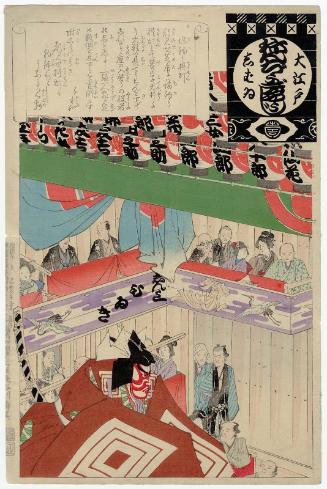 Hanging Lanterns (Batsuri chôchin), from the series Annual Events of the Theater in Edo (Ô-Edo shibai nenjû gyôji)