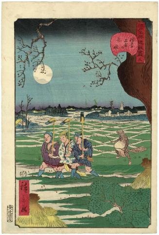 No. 3, Strange Events at Tomonoura in Asakusa (Asakusa Tomonoura no kikai), from the series Comical Views of Famous Places in Edo (Edo meisho dôke zukushi)
