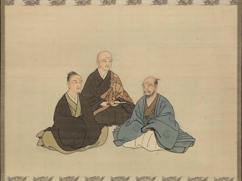 Portraits of Keichû, Kamo no Mabuchi, and Motoori Norinaga