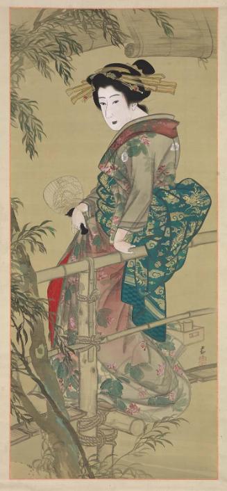 Geisha Cooling Off by a River in Gion
