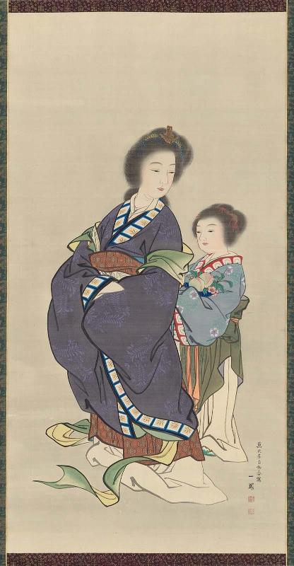 Xiwangmu (Seiôbo), the Queen Mother of the West,  and Attendant