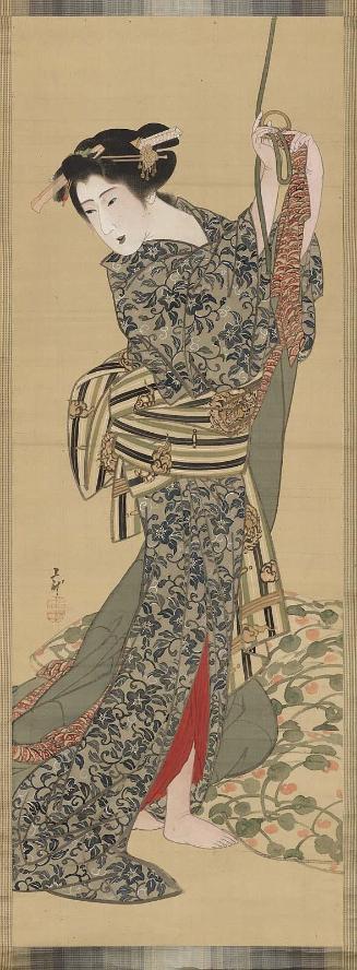 Geisha Putting Up a Mosquito Net