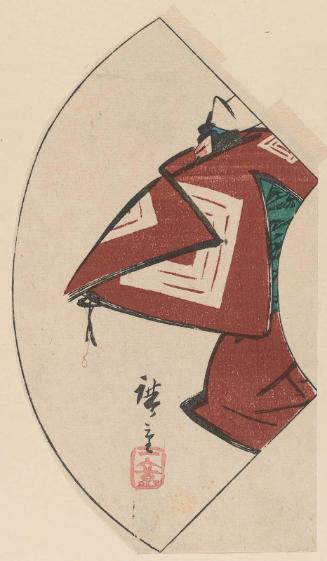 Actor Ichikawa Danjûrô in Shibaraku, cut from an untitled harimaze sheet