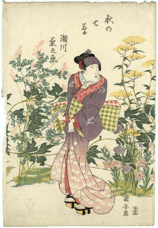 Actor Segawa Kikunojô V and the Seven Plants of Autumn (Aki no nanagusa)
