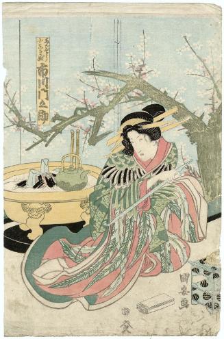 Actor Ichikawa Monnosuke III as the Shinzô Koshikibu