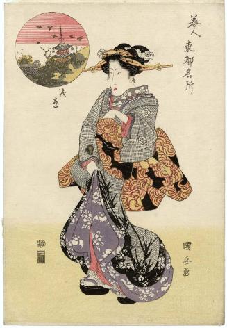 Asakusa, from the series Beauties for Famous Places in the Eastern Capital (Bijin Tôto meisho)