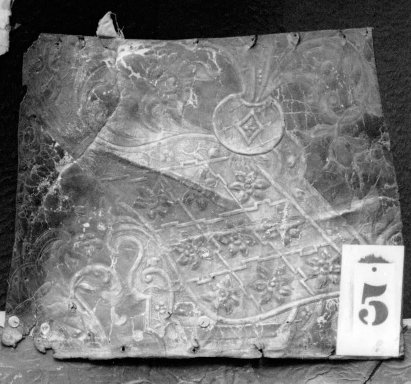 Embossed leather panel