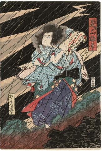 Actor Onoe Baikô (Onoe Kikugorô III) as Kan Shôjô