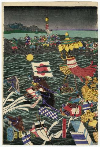Sasaki Moritsuna and His Troops Crossing the Inland Sea