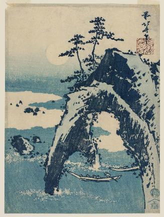 Moonlit Landscape, from an untitled series of blue (aizuri) prints