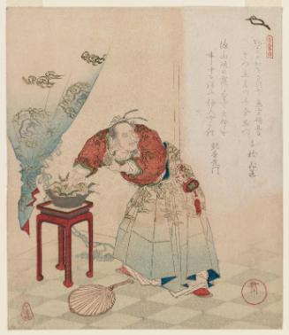 Dongfang Shuo (Tôhôsaku) Stealing the Peaches of Immortality, from the series A Set of Five Examples of Longevity (Kotobuki goban no uchi)