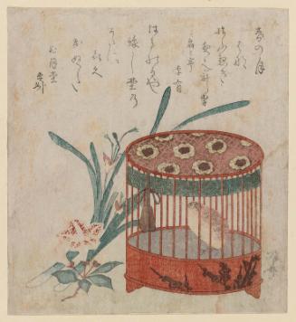Caged Quail, Narcissus, and Lily