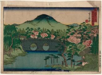 Eyeglass Bridge at Nishi Ôtani (Nishi Ôtani  Megane-bashi), from the series Famous Places in the Capital (Miyako meisho no uchi)