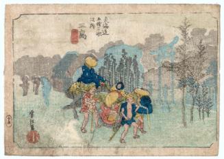 Mishima, from the series Fifty-three Stations of the Tôkaidô Road (Tôkaidô gojûsan tsugi no uchi)