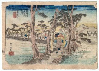 Yoshiwara, from the series Fifty-three Stations of the Tôkaidô Road (Tôkaidô gojûsan tsugi no uchi)