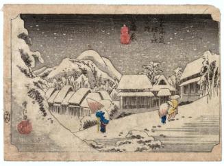 Kanbara, from the series Fifty-three Stations of the Tôkaidô Road (Tôkaidô gojûsan tsugi no uchi)