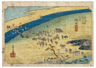 Shimada, from the series Fifty-three Stations of the Tôkaidô Road (Tôkaidô gojûsan tsugi no uchi)