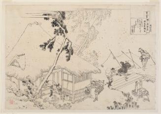 Drawing for: Poem by Minamoto no Shunrai (Minamoto no Toshiyori Ason), from the series One Hundred Poems Explained by the Nurse (Hyakunin isshu uba ga etoki)