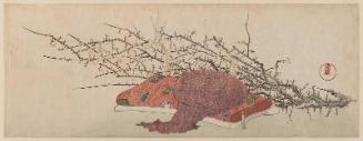 Flowering Plum Branch and Fabrics