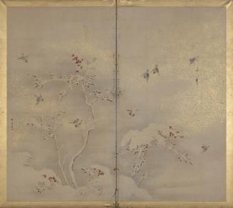 Sparrows in Snow