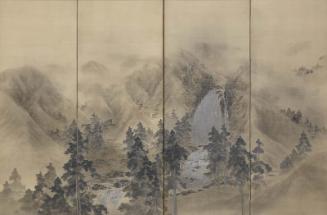 Waterfall Among Mountains