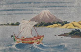 Boat near Sarushima Island at Miura