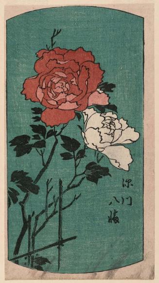 Fukagawa Hachiman [Shrine Garden], cut from one sheet of the series Cutout Pictures of Famous Places in Edo (Edo meisho harimaze zue)