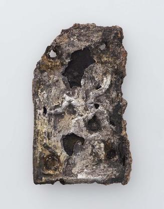 Plaque showing a smiting king