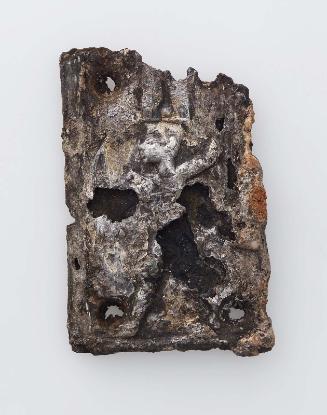 Plaque showing a smiting king