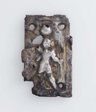 Plaque showing a smiting king
