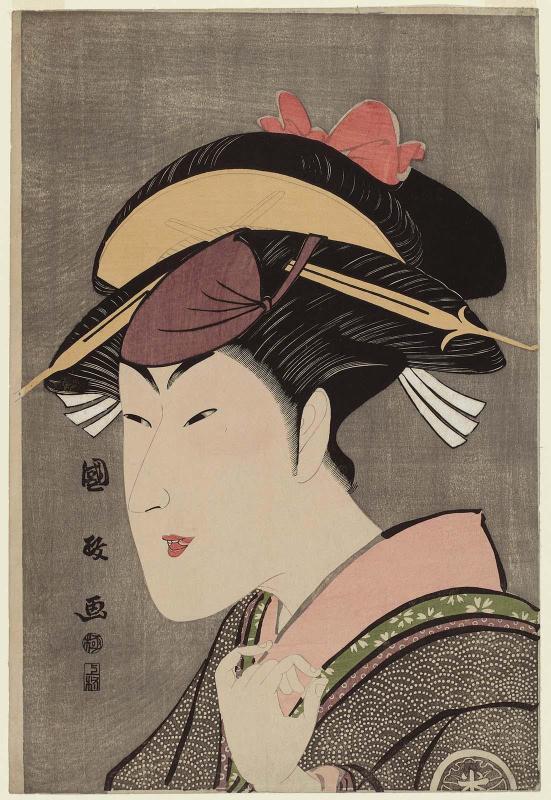 Actor Matsumoto Yonesaburô as Fuwa Shozaemon's Daughter (?)