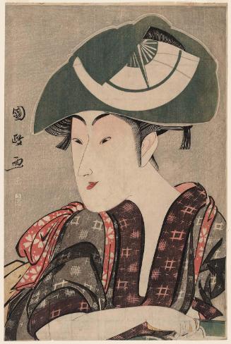 Actor Iwai Kumesaburô I as Sakuramaru's Wife Yae (?)