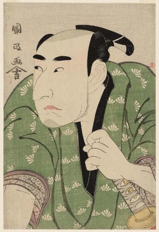 Actor Bandô Mitsugorô II as the Retainer (Wakatô) Tomotsugu