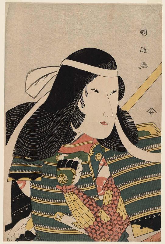Actor Iwai Kumesaburô I as Tomoe Gozen