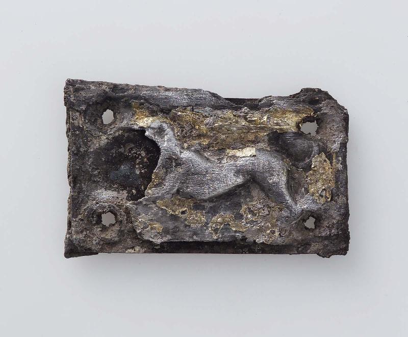 Plaque with image of a lion