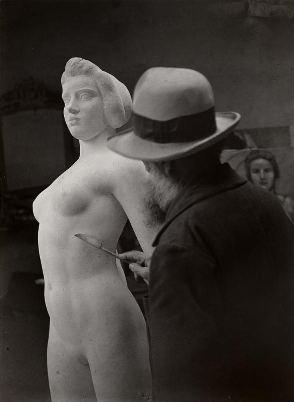 Aristide Maillol at Work on L'Ile de France