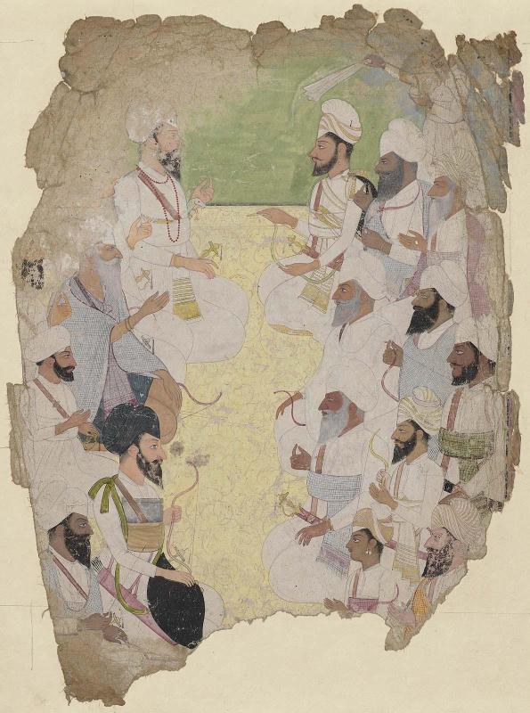 Assembly of Sikhs and Sansar Chand of Kangra