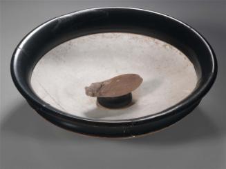 Libation bowl (phiale) with a cicada modeled on interior