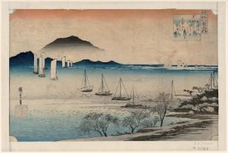 Returning Sails at Yabase (Yabase kihan), from the series Eight Views of Ômi (Ômi hakkei no uchi)