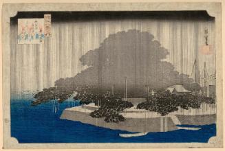 Night Rain at Karasaki (Karasaki yau), from the series Eight Views of Ômi (Ômi hakkei no uchi)