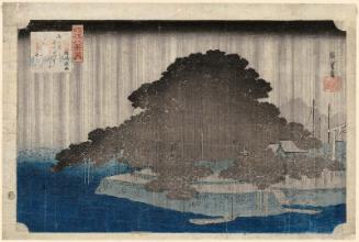 Night Rain at Karasaki (Karasaki yau), from the series Eight Views of Ômi (Ômi hakkei no uchi)