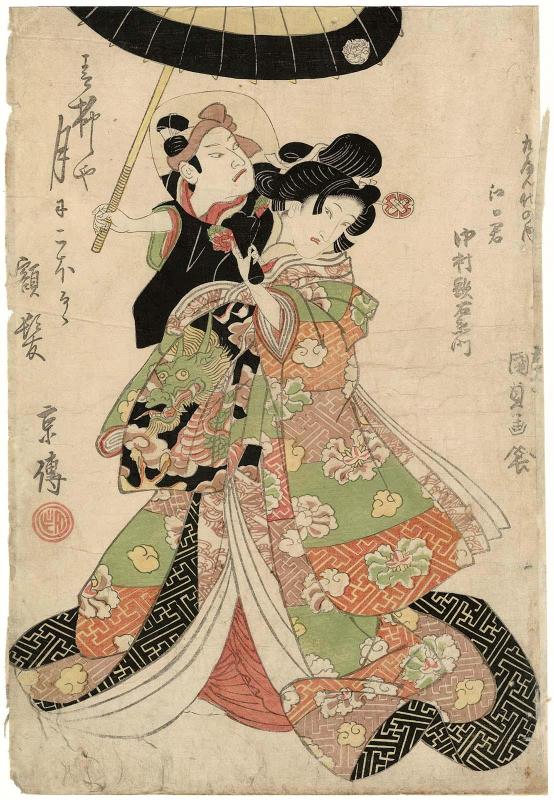 Actor Nakamura Utaemon III as Eguchi no kimi, from the series Dance of Nine Changes (Kyû henge no uchi)