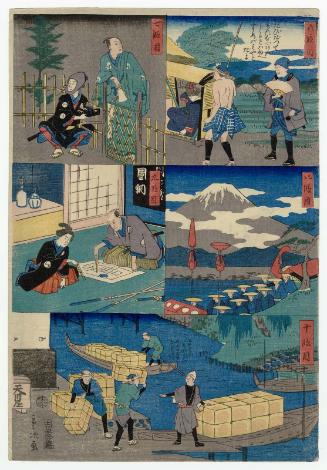 Scenes Suggesting The Storehouse of Loyal Retainers (Chûshingura mitate), Act VI to Act X