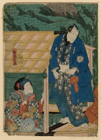 A Plum-blossom Viewing Boat (Umemibune): Actors Nakamura Fukusuke I and Onoe Kikujirô II (?)