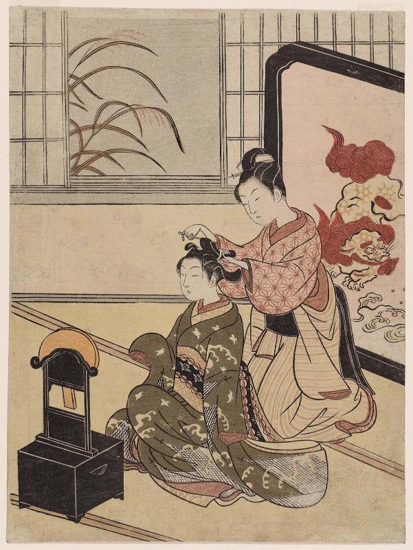 Autumn Moon of the Mirror, from the series Eight Views of the Parlor (Zashiki hakkei)